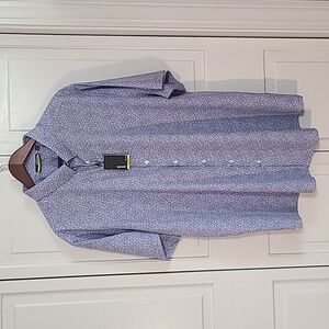 NWT Murano Men's Shirt Light Blue Paisley Design 3x